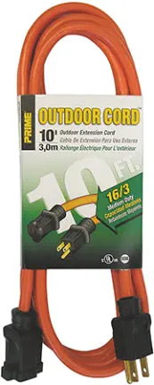 Southwire 501625 Orange Outdoor Extension Cord – 25 ft, 16/3 SJTW