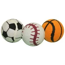 Sport Ball Dog Toy Pack – Three 2.5-Inch Durable Rubber Balls