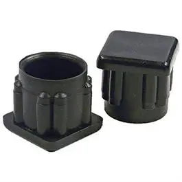 Square Internal Plastic Furniture Glide – 3/4″ Inner Diameter, 4-Pack