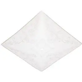 Square White Floral Light Shade – 12-Inch Decorative Cover