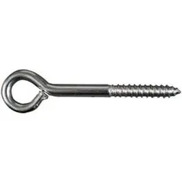 Stainless Steel Lag Screw Eye – 3/8″ × 4-1/2″
