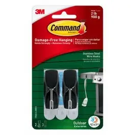 Stainless Steel Outdoor Wire Hooks – 2-Pack Weatherproof Hangers
