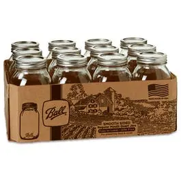 Standard-Mouth Mason Jars – Smooth-Design Regular Size for Canning and Storage