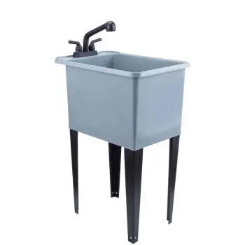 Stz Industries Freestanding Plastic Laundry Tub – 17.5 x 23.5 Inches