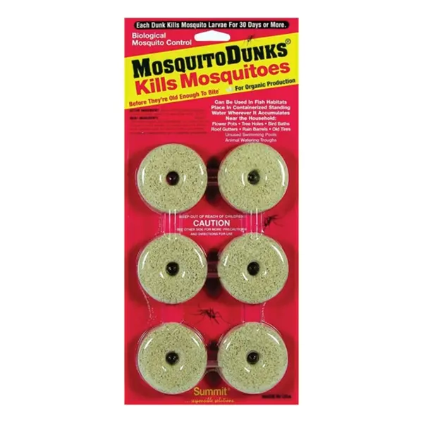 SUMMIT Mosquito Dunks – Natural Larvicide for Standing Water