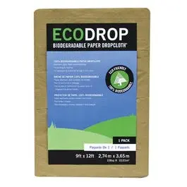 Tan Paper Drop Cloth – 9 ft. x 12 ft. Coverage