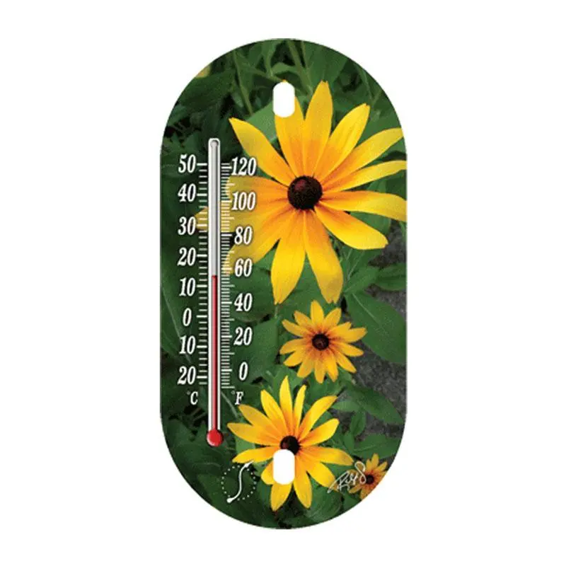Taylor 4-Inch Sunflower Decorative Tube Thermometer with Suction Cup Mount