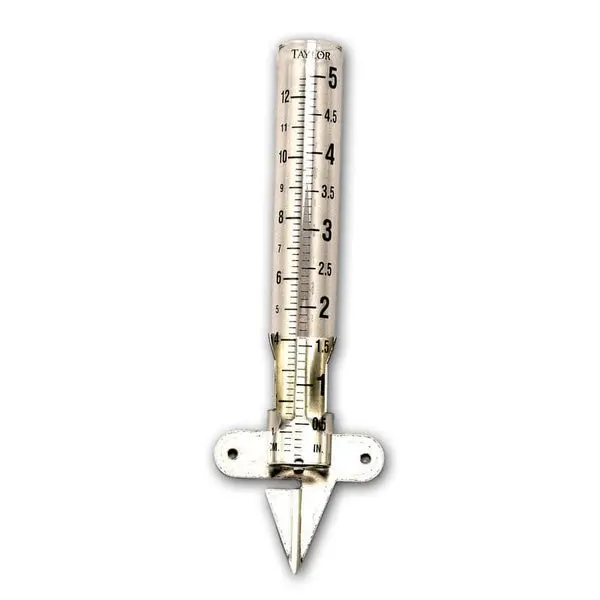 Taylor Precision Glass Rain Gauge – Outdoor Weather Measurement Tool