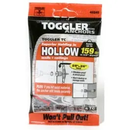 TC Series Hollow-Wall Anchors – 5/8 to 3/4-Inch Depth, 5-Pack