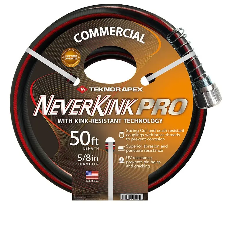 Teknor Apex NeverKink Pro 5/8-Inch x 50-Foot Commercial Garden Hose