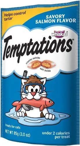 Temptations Savory Salmon Cat Treats – Soft & Crunchy Bites