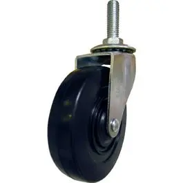 Threaded-Stem Rubber Caster Wheel – 4-Inch Diameter, Load-Supporting Swivel Base