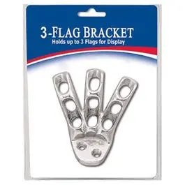 Three-Flag Adjustable Display Bracket for Outdoor Use