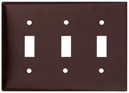 Three-Gang Brown Switch Plate Cover