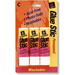 Three-Pack Permanent Glue Sticks – 0.26-Ounce Each