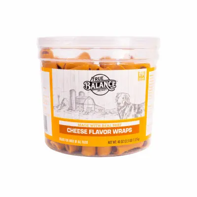 True Balance Cheese & Beef Flavor Dog Food Wraps – Grain-Free Treats