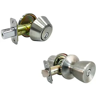 TruGuard Entry Door Combination Lockset with Keyed Cylinder and Thumbturn