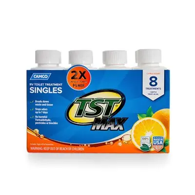 TST Orange RV Holding Tank Treatment – 8 Bottles (4 oz Each)
