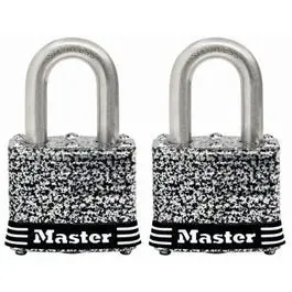 Two-Pack Weatherproof Stainless Steel Padlock – 1.5-Inch Shackle, Keyed Alike