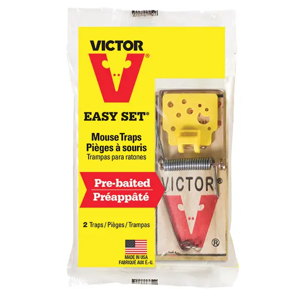 Victor Easy-Set Mouse Traps – 2-Pack, No-Touch Setup