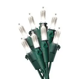 Warm White Mini LED Christmas Lights – 50-Count String Set