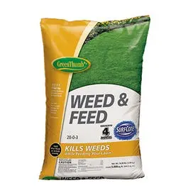 Weed & Feed Lawn Treatment – 28-0-3 NPK Formula, Covers 5,000 Sq. Ft.