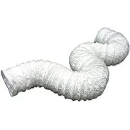 White 4-Inch Diameter Flexible Vinyl Conduit Hose – 50-Foot Roll