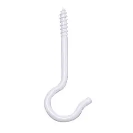 White Ceiling-Mount Plant Hook Set (5-Pack), 2.6 x 0.7 Inches