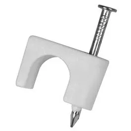 White Coaxial Cable Staples – 1/4-Inch Size, 25-Pack