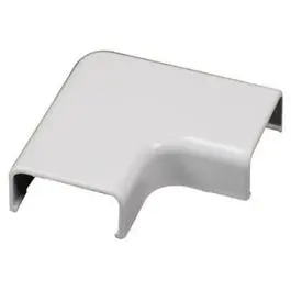 White Cordmate II Flat 90-Degree Elbow Cord Cover