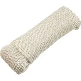White Double Diamond-Braided Anchor Rope – 3/8″ × 100 Ft
