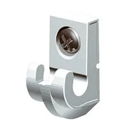 White Downrod and Wall Mounting Clips – 12-Pack