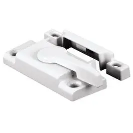 White-Finish Double-Hung Window Sash Lock Kit