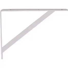 White Heavy-Duty Shelf Bracket – 12-Inch Length