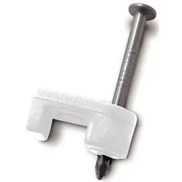 White Low-Voltage Cable Staples – 3/16-Inch, 100-Pack
