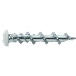 White Phillips-Head Wall Dog Fasteners with Screws – 1-1/4-Inch, 4-Pack