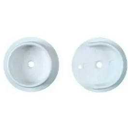 White Plastic Closet Pole Socket Set – Standard Diameter Fitting