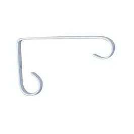 White Powder-Coated Steel Hanging Plant Bracket, 6-Inch