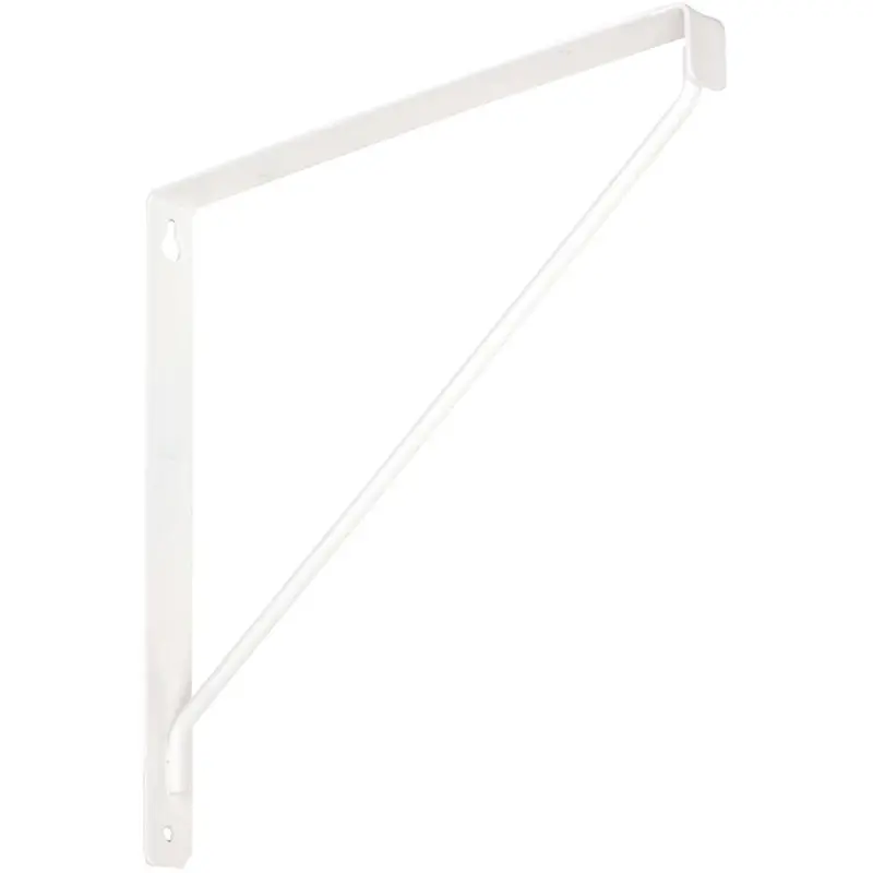 White Steel Shelf Bracket – 10-3/8-Inch Diameter, 7-1/32-Inch Height