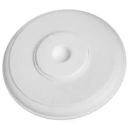 White Wall-Mount Doorstop with Concealed Installation (Cover-Up Style)