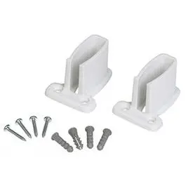 White Wall-Mount Shelf Bracket Set (2-Pack)