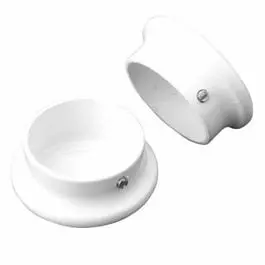 White Zinc Pole End Caps – Pair