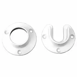 White Zinc Pole Sockets – Pair