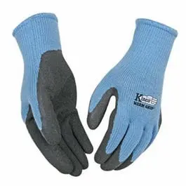 Women’s Latex-Coated Cold-Weather Work Gloves – Gray Knit, Size M