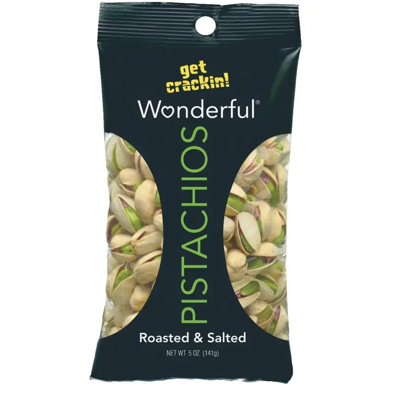 Wonderful Original Roasted Pistachios – 5 oz Resealable Pack
