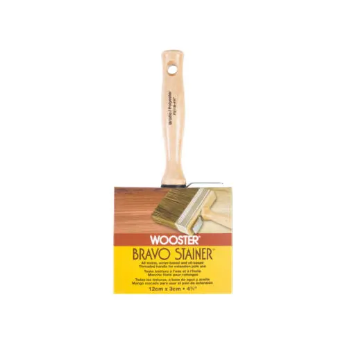 Wooster Bravo Stainer Brush – 4.75-Inch Bristle/Poly Blend