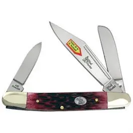 Wrangler 3-Blade Pocket Knife with Cancun Blue and Bone Handle