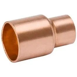 Wrought Copper Reducer Fitting – 1/2-Inch to 3/8-Inch Transition