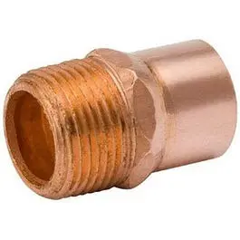 Wrought Copper Reducing Adapter – 1/2″ MPT to 3/4″ MPT