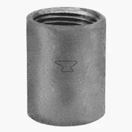 Wrought Steel Black Pipe Coupling – 1-Inch NPT